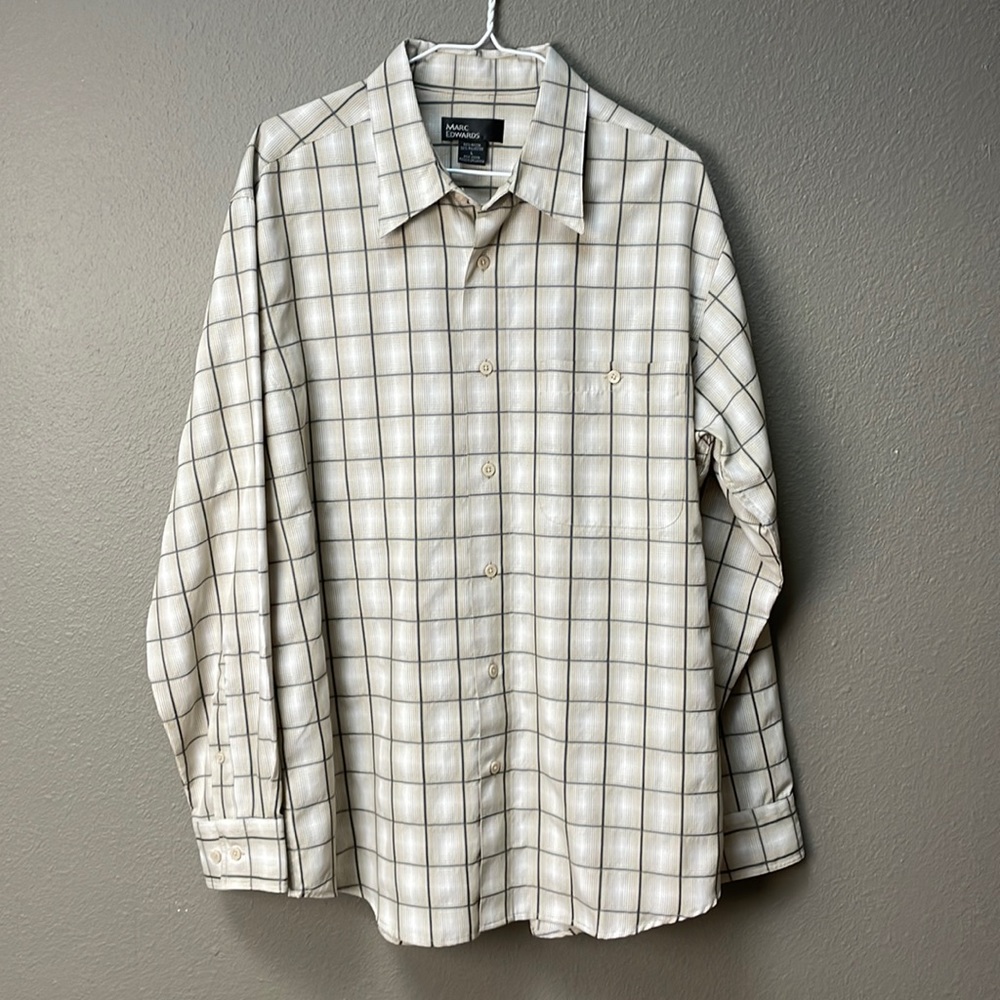 Marc Edward’s size Large button down shirt.